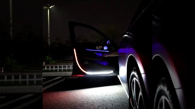 (20) Двухцветная LED-лента подсветки открытой двери авто смотреть онлайн