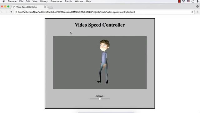 HTML5 Video Speed Controller (Advanced HTML5 In Action)
