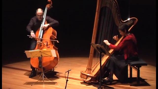 Schubert Arpeggionne double bass and Harp version mvt 1 смотреть онлайн