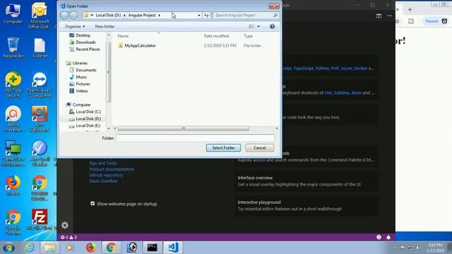 Angular Tutorial Step By Step. Create New Project in Angular CLI Command смотреть онлайн