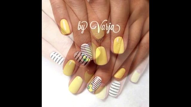 Желтый маникюр. Красивые идеи смотреть онлайн
