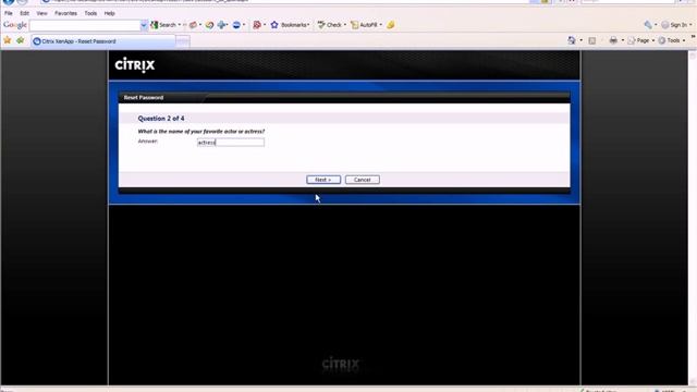 Citrix Password reset смотреть онлайн