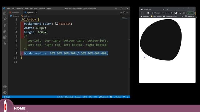 Make An Animated CSS BLOB - Code Quickie #14 смотреть онлайн