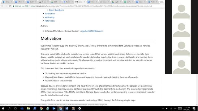 Kubernetes Resource Management WG 20170725 смотреть онлайн