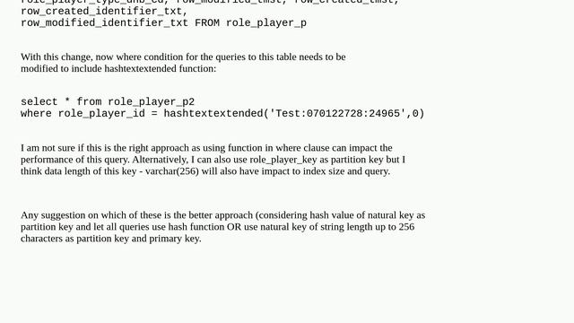 PostgreSQL declarative partition using hash value of natural key смотреть онлайн