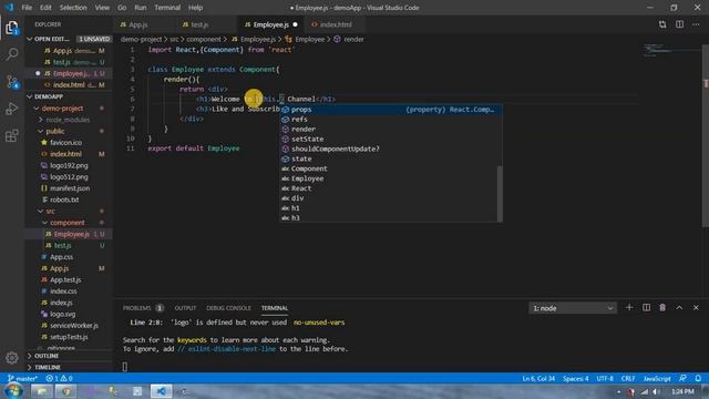 React JS Tutorial 4 - Class Component with Data passing смотреть онлайн
