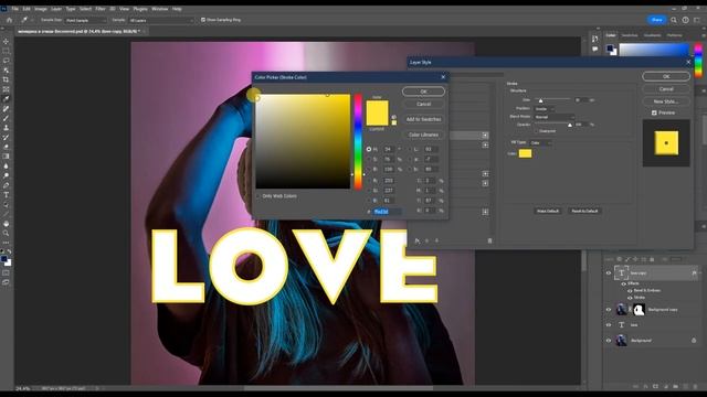 Контурный текст в Фотошопе смотреть онлайн