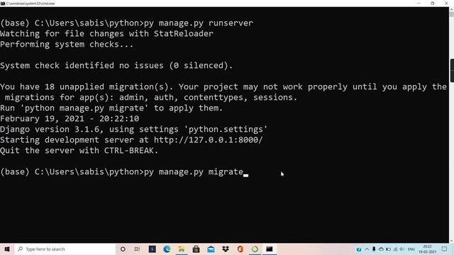 Django Day 3- Migrate Django run server To Apply Unapplied Migration смотреть онлайн