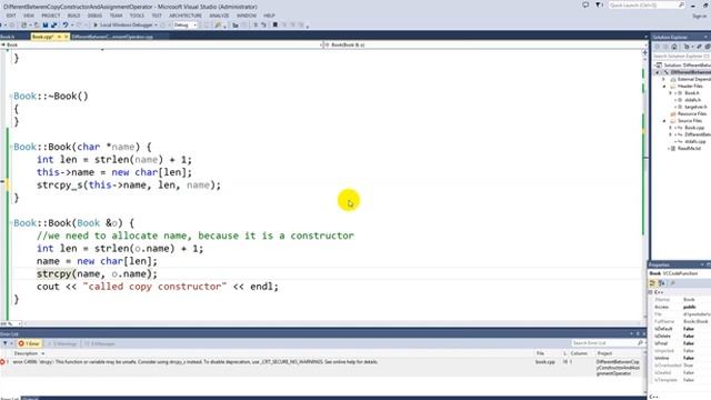 Difference between copy constructor and assignment operator in c++ смотреть онлайн