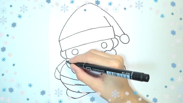 Как нарисовать Санта Клауса / drawing santa claus / coloring / Раскраска смотреть онлайн