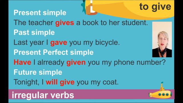 Irregular verbs to give смотреть онлайн