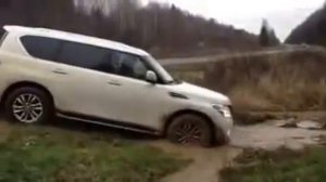 nissan patrol off road 2014 новенький Патрол по лужах!!