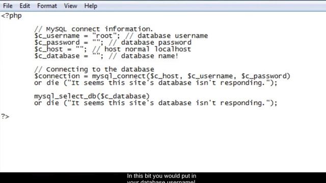Tutorial on making an config.php file [PHP] смотреть онлайн