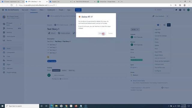 JIRA Cloud Tutorial #16 - How to Delete Task in Jira смотреть онлайн