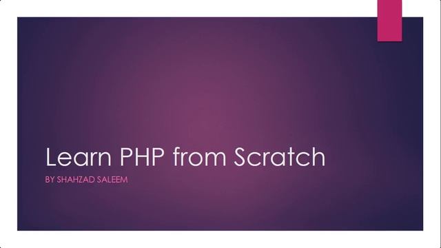 Learn PHP from Scratch-Intro смотреть онлайн