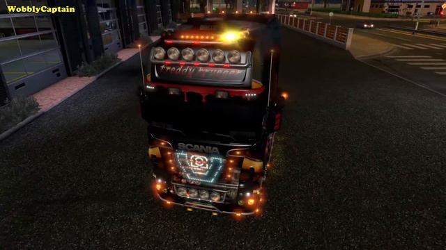 ETS2 Scania RJL Freddy Kreuger Skin & Tuning Mods