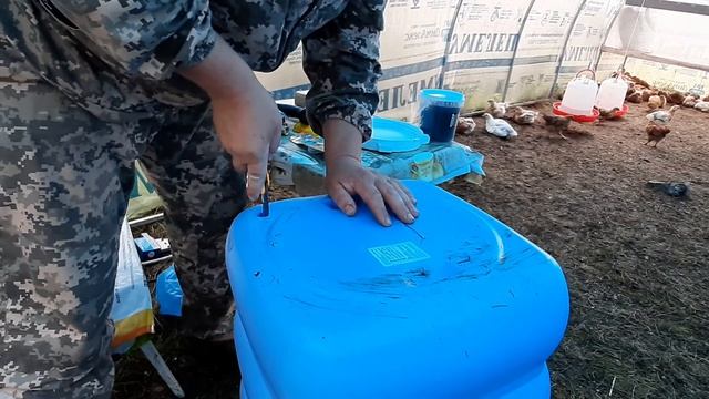 Курятник в теплице из поликарбоната в Сибири. Монтаж автономных поилок для кур.