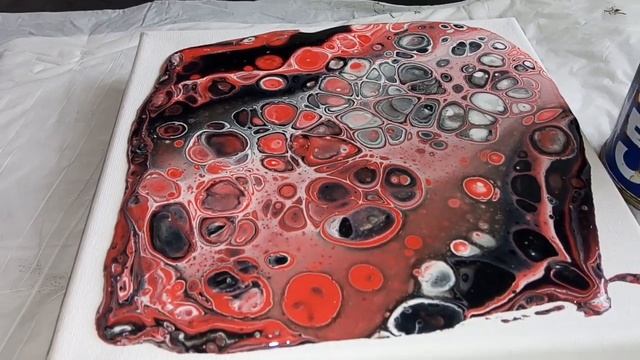 Акриловая заливка, замес белой краски с клеем ПВА и гуашью. Урок начинающим. Acrylic Fluid Pouring смотреть онлайн