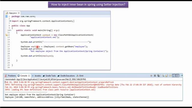 Cracking the Code: How to Inject Inner Beans Using Setter Dependency in Spring | Spring Tutorial смотреть онлайн