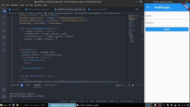 04 - Flutter Desktop SQLite - Finalizando as pages смотреть онлайн