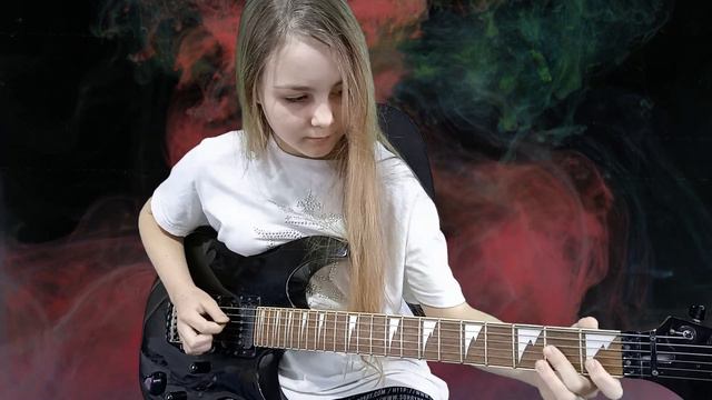 Ребенок играет на электрогитаре. Алексия. 9 лет. Frank Gambale Chop Builder. Round 1. смотреть онлайн