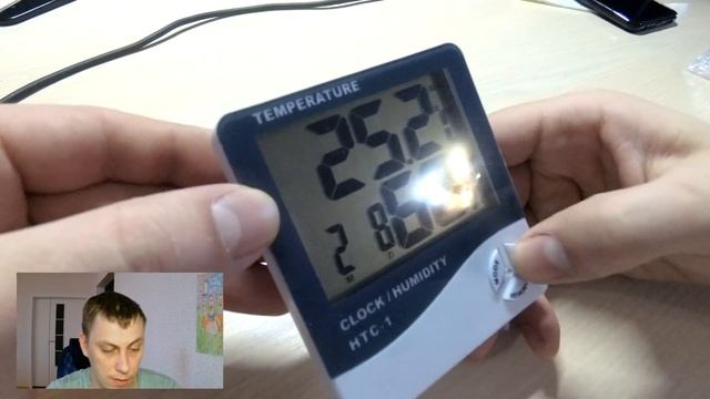 Цифровой термометр - гигрометр с АлиЭкспресс// HTC-1// Распаковка//Обзор и Настройка смотреть онлайн