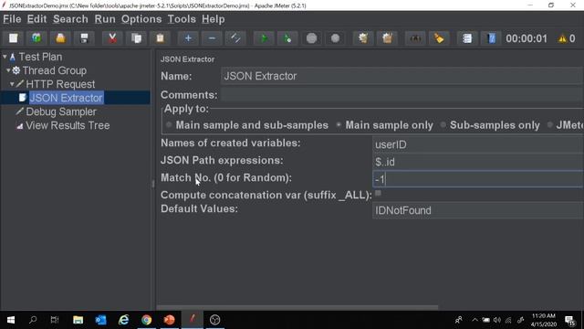 JMeter tutorial 25 - JSON Extractor Post Processor | JSON Path Expression | Extract Multiple Values смотреть онлайн