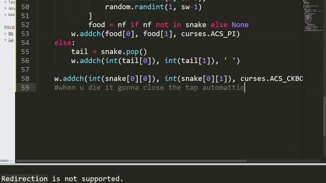 Python#5| Code for fun| Snake game смотреть онлайн