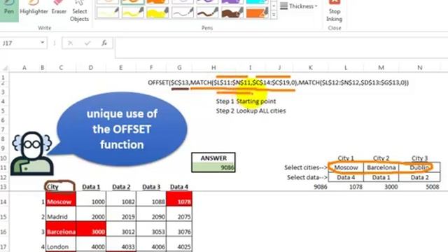Video 00084 Multiple lookups using Excel's OFFSET function смотреть онлайн