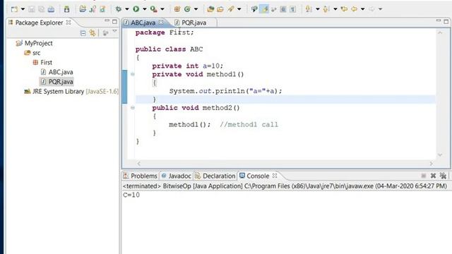 15 private -protected -public variable and method in java In Hindi by easy programming смотреть онлайн