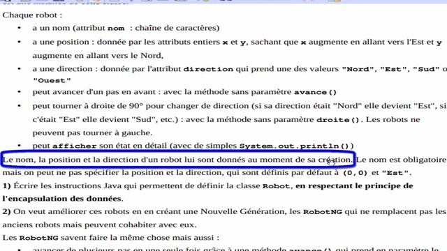 Un examen final Java POO La modélisation d'un Robot partie 1 смотреть онлайн
