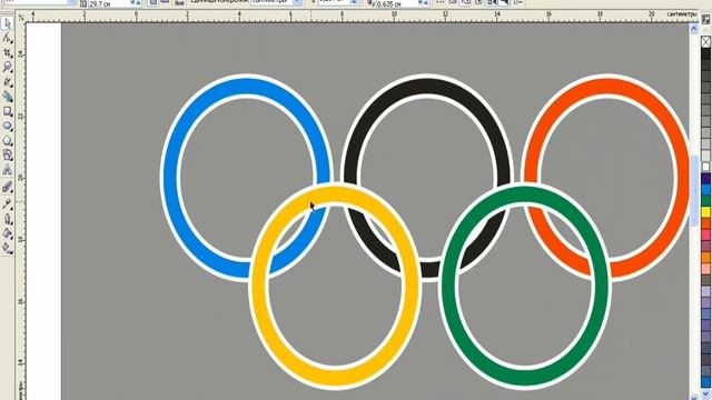 Олимпийские кольца в coreldraw смотреть онлайн