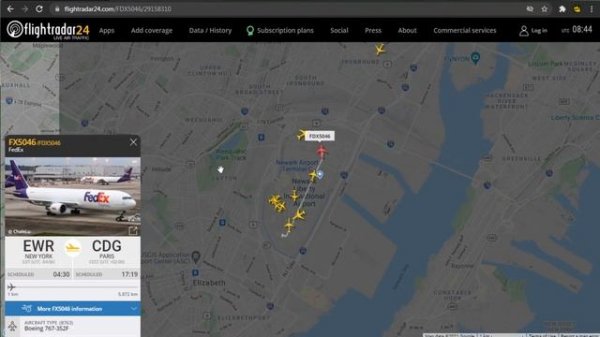 Сайт flightradar24.