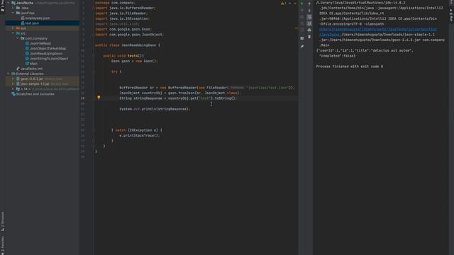 Read .json in Java using Gson смотреть онлайн