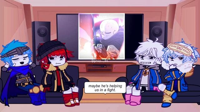[Underverse cast] Sans au reacts au reacts to videos (part 2)||bad English. смотреть онлайн