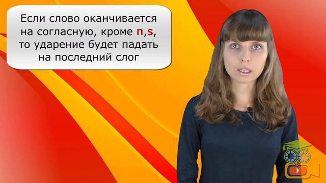 007 Дифтонги, трифтонги и правила ударения в испанском языке смотреть онлайн