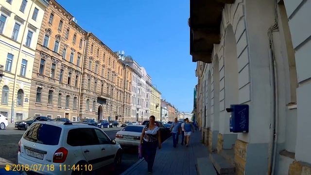 Пешком по городу.Санкт-Петербург.Прогулка по центру. смотреть онлайн