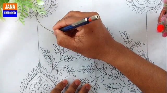 Tracing Paper Pencil Art Work | Embroidery Design смотреть онлайн