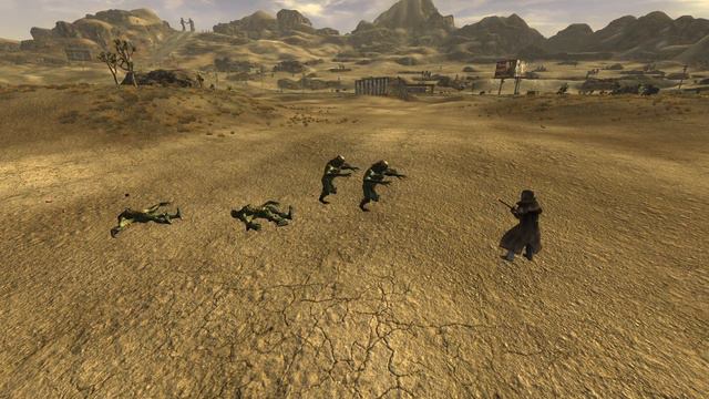 Lakelurk vs NCR veteran ranger Fallout New Vegas npc battle смотреть онлайн