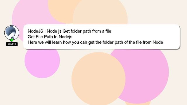 NodeJS : Node js Get folder path from a file смотреть онлайн