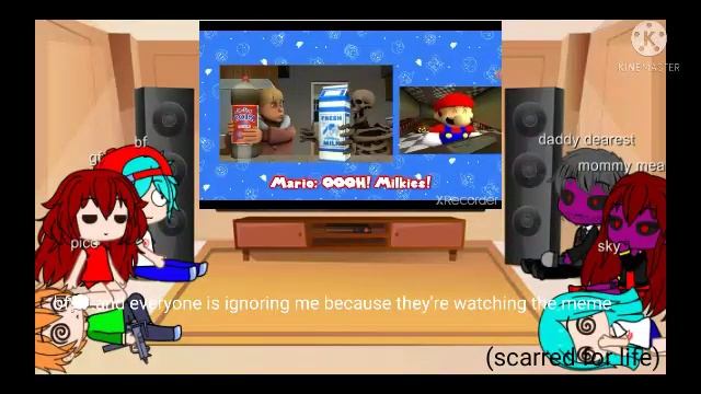 FNF react to smg4 mario reacts to spooky meme but dies halfway through смотреть онлайн