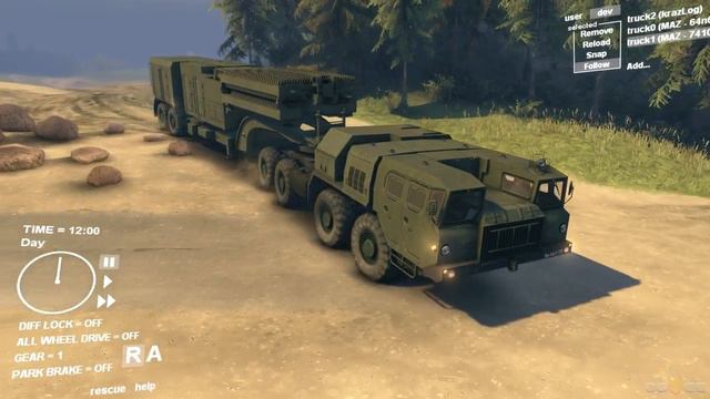 Spin Tires - MAZ 7410 truck mod | offroad driving, mudding смотреть онлайн