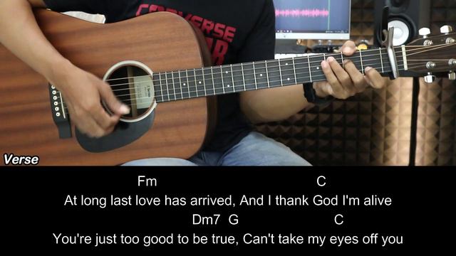 Can't Take My Eyes off You - Joseph Vincent Version | EASY Guitar Tutorial with Chords / Lyrics смотреть онлайн
