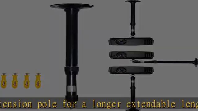 Projector Ceiling Mount Height Extendable 14-23.7 In / 37-60 Cm Projector Wall Mount 360° Adjustabl