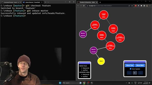 Git Rebase Vs Git Merge #VisualGit смотреть онлайн