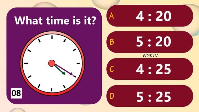 Telling Time Quiz For Kids | Learn To Tell Time Easily | Learning Video For Kindergarten Kids