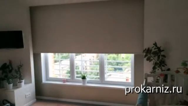 Большая рулонная штора с электроприводом смотреть онлайн