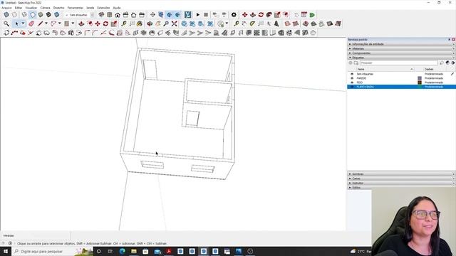 Como fazer planta baixa no sketchup [ Aula prática com material de apoio para baixar] смотреть онлайн