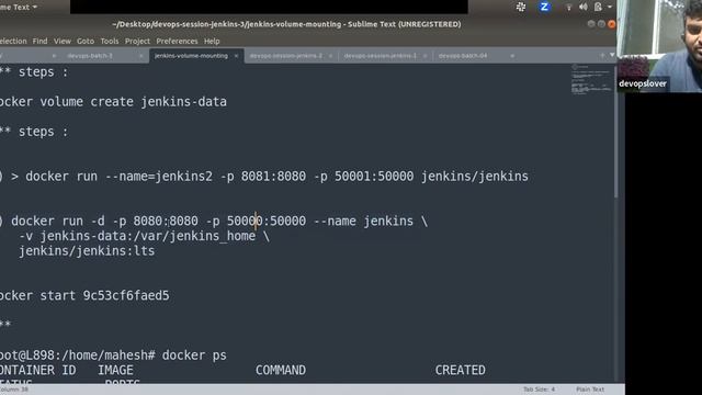 Jenkins Setup Example using volume mounting with docker | Live Demo #devops #technomarathiwithmw смотреть онлайн