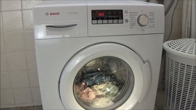 BOSCH WAB28220 Washing Machine, Cotton 90 Degrees Wash Program Test Example Movie #300